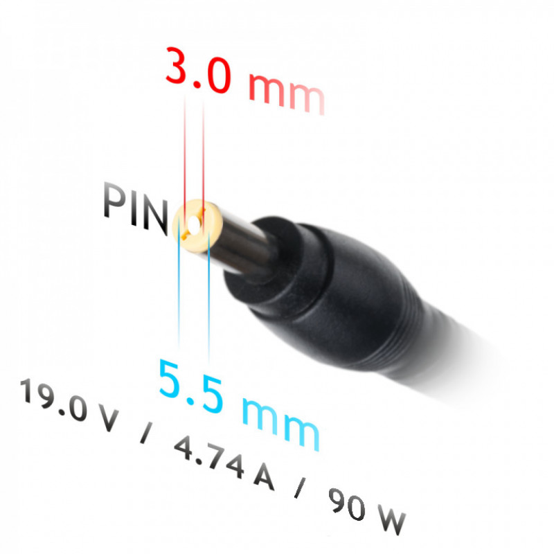 Akyga AK-ND-37 Kfz-Notebook-Netzteil 19 V / 4,74 A, 90 W, 5,5 x 3,0 mm + Pin, für Samsung