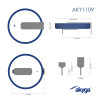 Akyga AKY1109 CR2032 HP2B Lithium-Batterie 3 V 210 mAh mit 2 Pins, 15,2 mm Rastermaß (THT)