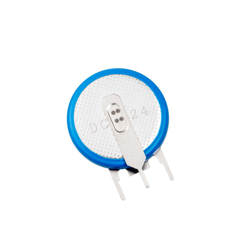 Akyga AKY1086 CR2032 PP3A Lithium-Batterie 3 V 210 mAh mit 3 Pins, 4 mm Rastermaß (THT)