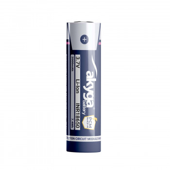 Akyga AKY2457 INR18650-20M Li-Ion-18650-Akku 3,7 V 2000 mAh mit PCM-Schutz