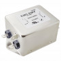Akyga EN2080-10-F einphasiger EMV-Netzfilter 10 A, 120–250 V AC, 50/60 Hz, 6,3-mm-Anschlüsse