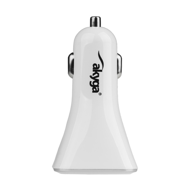 Auto-Ladegerät 12/24V Akyga AK-CH-08 18W 2x USB-A Quick Charge 3.0 5-12V / 1.5-3A weiß
