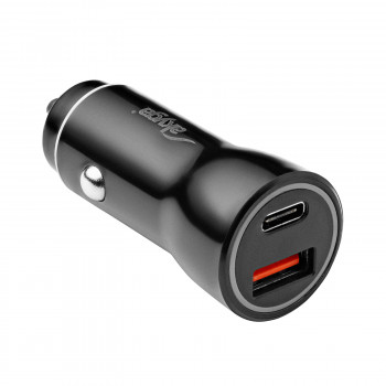 Auto-Ladegerät 12/24V Akyga AK-CH-16 36W USB-A + USB-C PD Quick Charge 3.0 5-12V / 1,5-3A schwarz