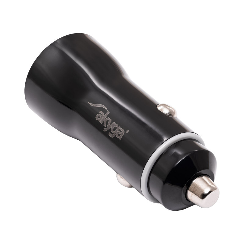 Auto-Ladegerät 12/24V Akyga AK-CH-16 36W USB-A + USB-C PD Quick Charge 3.0 5-12V / 1,5-3A schwarz