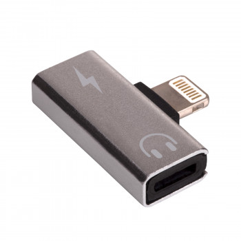 Akyga AK-AD-64 Adapter Lightning (m) auf 2x Lightning (f), silber