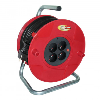 Brennenstuhl Akyga AK-CR-08 Kabeltrommel, 4 Steckdosen, IP20, 25 m, Rot