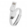 Akyga AK-AD-47 Armband-USB-Kabel, USB-C (m) / USB-A, USB 2.0, 23 cm, weiß