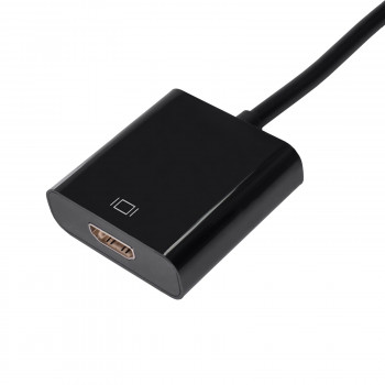 Akyga AK-AD-11 Konverter-Adapter mit Kabel DisplayPort Stecker auf HDMI Buchse, 15 cm, Schwarz