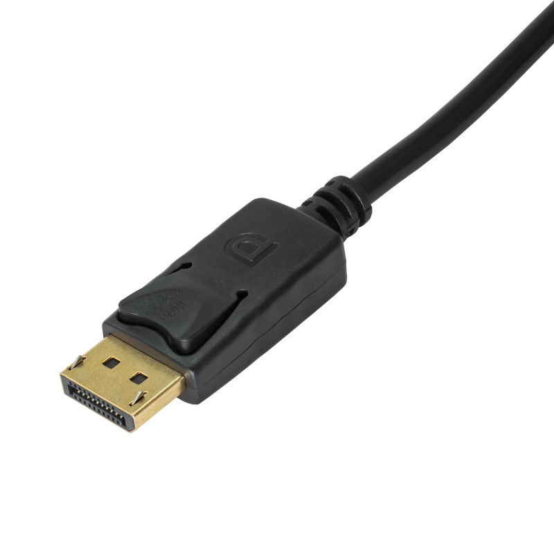 Akyga AK-AD-11 Konverter-Adapter mit Kabel DisplayPort Stecker auf HDMI Buchse, 15 cm, Schwarz