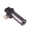Akyga AK-AD-63 Adapter Lightning (m) auf Lightning (f) + 3,5-mm-Klinkenbuchse (f), schwarz