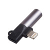 Akyga AK-AD-63 Adapter Lightning (m) auf Lightning (f) + 3,5-mm-Klinkenbuchse (f), schwarz