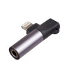 Akyga AK-AD-63 Adapter Lightning (m) auf Lightning (f) + 3,5-mm-Klinkenbuchse (f), schwarz