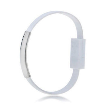 Akyga AK-AD-34 Armband-USB-Kabel, Micro-USB-B (m) / USB-A, USB 2.0, 23 cm, weiß