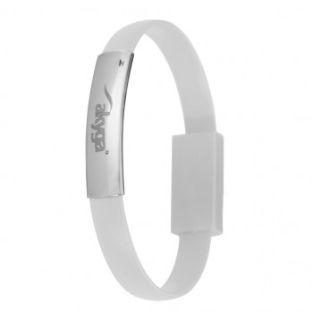 Akyga AK-AD-34 Armband-USB-Kabel, Micro-USB-B (m) / USB-A, USB 2.0, 23 cm, weiß