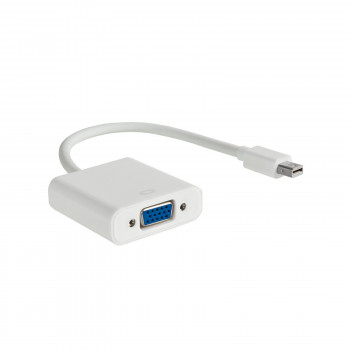 Akyga AK-AD-39 Mini DisplayPort (M) auf VGA (F) Adapterkabel, 15 cm, Weiß