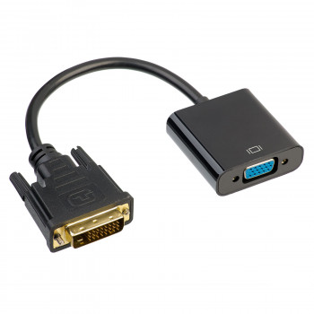 Akyga AK-AD-50 Adapterkabel DVI-D 24+1 (Stecker) auf VGA (Buchse), 15 cm