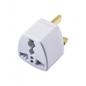 Akyga AK-AD-59 Reisestecker-Adapter US / AU / EU auf UK, 250 V, 10 A, Weiß