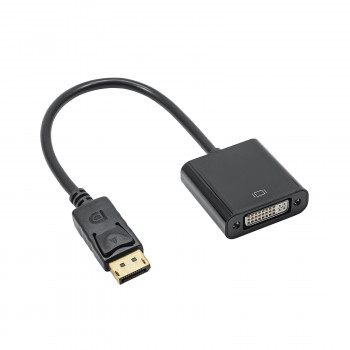 Akyga AK-AD-58 Adapterkabel DisplayPort (Stecker) auf DVI-I 24+5 (Buchse), 20 cm