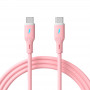 Akyga AK-USB-66 USB-Kabel USB-C (m) / USB-C (m), USB 2.0, 60W, 1 m, rosa, Silikon