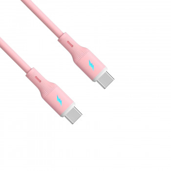 Akyga AK-USB-66 USB-Kabel USB-C (m) / USB-C (m), USB 2.0, 60W, 1 m, rosa, Silikon