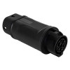 Akyga AK-SC-E09 Ladeadapter für Elektrofahrzeuge Typ 1 (J1772) Buchse auf Typ 2 (IEC 62196-2) Stecker, 1-phasig, 32 A, Schwarz