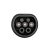 Akyga AK-SC-E09 Ladeadapter für Elektrofahrzeuge Typ 1 (J1772) Buchse auf Typ 2 (IEC 62196-2) Stecker, 1-phasig, 32 A, Schwarz