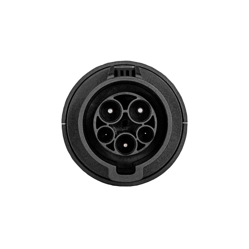 Akyga AK-SC-E09 Ladeadapter für Elektrofahrzeuge Typ 1 (J1772) Buchse auf Typ 2 (IEC 62196-2) Stecker, 1-phasig, 32 A, Schwarz