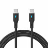 Akyga AK-USB-67 USB-Kabel USB-C (m) / USB-C (m), USB 2.0, 60W, 1 m, schwarz, Silikon