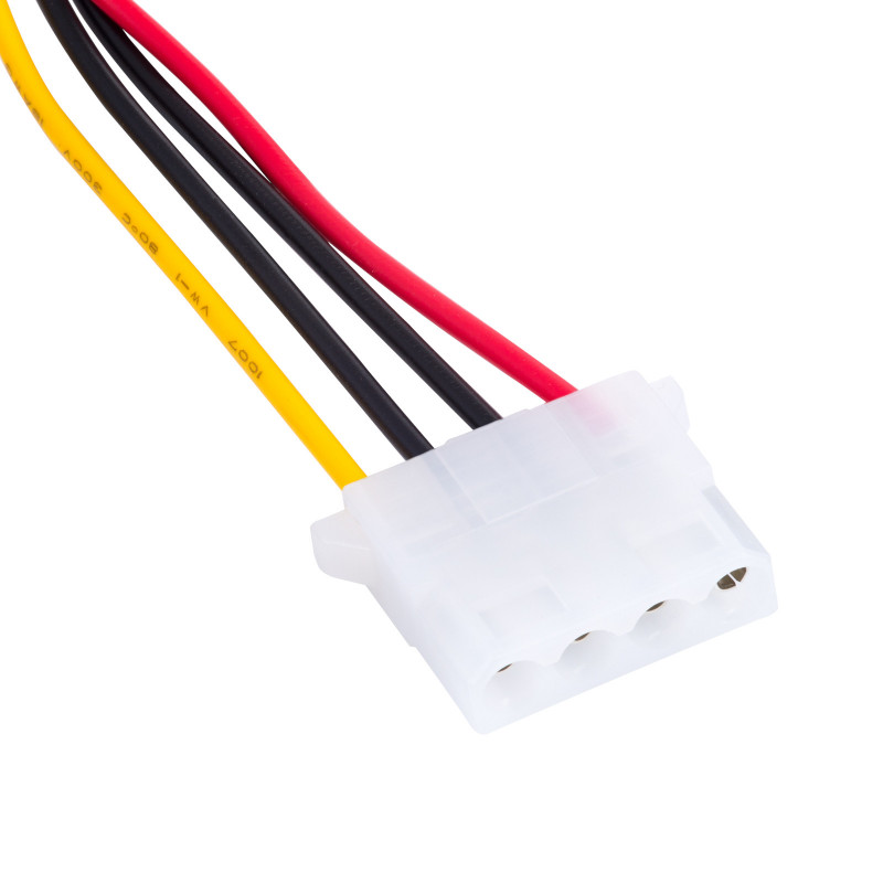 Akyga AK-CA-11 SATA-Stromversorgung (M) auf Molex (F) Adapterkabel, 15 cm