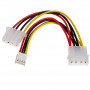Akyga AK-CA-14 Molex (M) auf Molex (F) + Mini Molex (F) Stromverteilerkabel, 15 cm