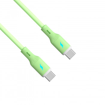 Akyga AK-USB-69 USB-Kabel USB-C (m) / USB-C (m), USB 2.0, 60W, 1 m, grün, Silikon
