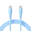 Akyga AK-USB-68 USB-Kabel USB-C (m) / USB-C (m), USB 2.0, 60W, 1 m, blau, Silikon