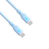 Akyga AK-USB-68 USB-Kabel USB-C (m) / USB-C (m), USB 2.0, 60W, 1 m, blau, Silikon