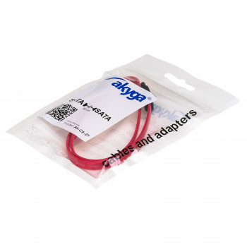 Akyga AK-CA-27 SATA-III-Datenkabel, 6 Gb/s, 0,5 m, Rot