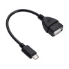Akyga AK-AD-09 Micro USB-B (M) auf USB-A (F) OTG-Adapterkabel, 15 cm, Schwarz