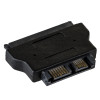 Akyga AK-CA-53 Slim-SATA (Stecker) auf SATA 22-Pin (Buchse) Adapter, Schwarz