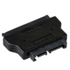 Akyga AK-CA-53 Slim-SATA (Stecker) auf SATA 22-Pin (Buchse) Adapter, Schwarz