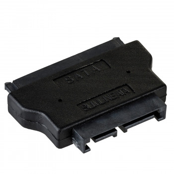 Akyga AK-CA-53 Slim-SATA (Stecker) auf SATA 22-Pin (Buchse) Adapter, Schwarz