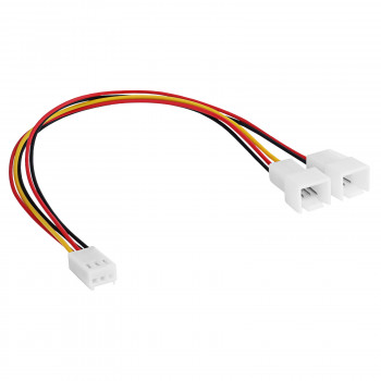 Akyga AK-CA-52 Lüfter-Y-Kabel 3-Pin (Buchse) auf 2x 3-Pin (Stecker), 2x 15 cm
