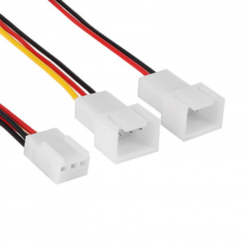 Akyga AK-CA-52 Lüfter-Y-Kabel 3-Pin (Buchse) auf 2x 3-Pin (Stecker), 2x 15 cm
