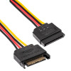 Akyga AK-CA-41 SATA-Stromverteiler-Kabel, SATA (Stecker) auf 3x SATA (Buchse), 3x 15 cm