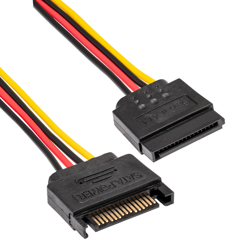 Akyga AK-CA-41 SATA-Stromverteiler-Kabel, SATA (Stecker) auf 3x SATA (Buchse), 3x 15 cm