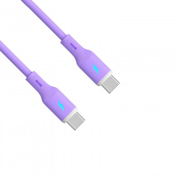 Akyga AK-USB-70 USB-Kabel USB-C (m) / USB-C (m), USB 2.0, 60W, 1 m, lila, Silikon