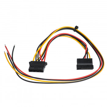 Akyga AK-SC-23 Servicekabel für PC-Netzteil Molex-Buchse / SATA-Buchse, 40 / 15 cm