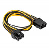 Akyga AK-CA-82 PCIe 8-Pin (6+2) Stromverlängerungskabel, 6+2-Pin (M) auf 8-Pin (F), 40 cm