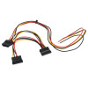 Akyga AK-SC-24 Servicekabel für PC-Netzteil Molex-Buchse / 2x SATA-Buchse, 40 / 15 / 15 cm