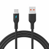 Akyga AK-USB-62 USB-Kabel USB-A (m) / USB-C (m), USB 2.0, 18W, 1 m, schwarz, Silikon