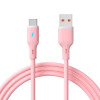 Akyga AK-USB-61 USB-Kabel USB-A (m) / USB-C (m), USB 2.0, 18W, 1 m, rosa, Silikon