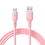 Akyga AK-USB-61 USB-Kabel USB-A (m) / USB-C (m), USB 2.0, 18W, 1 m, rosa, Silikon