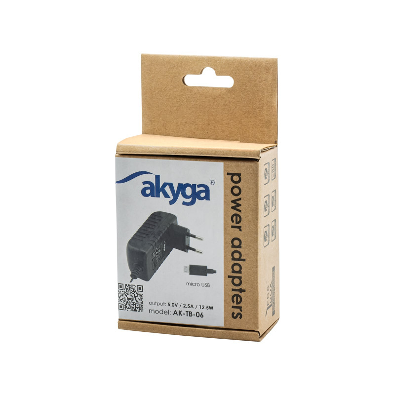 Universelles Netzteil Akyga AK-TB-06 5,0V / 2,5A 12,5W micro USB B 1,1m